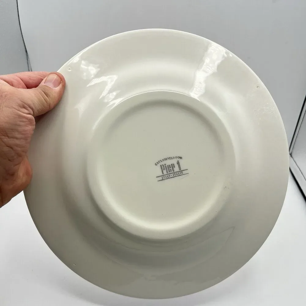Pier 1 Italy Fruit Dinner Plate 10.5” Pear Apples Grapes Cherries -Discontinued